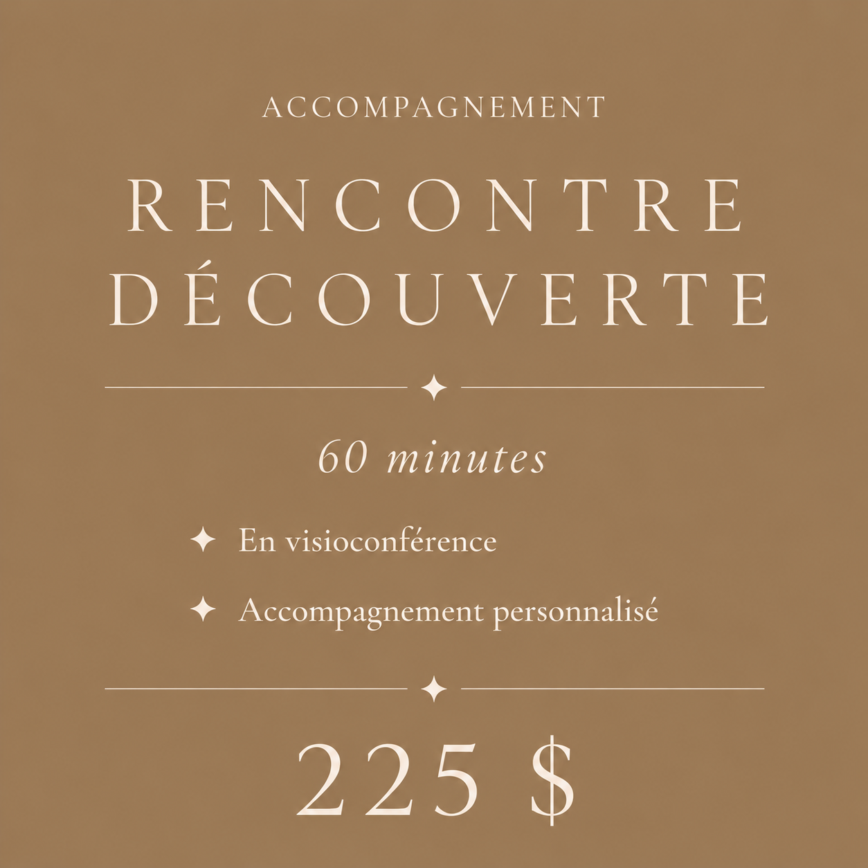 Rencontre Découverte — 60 minutes